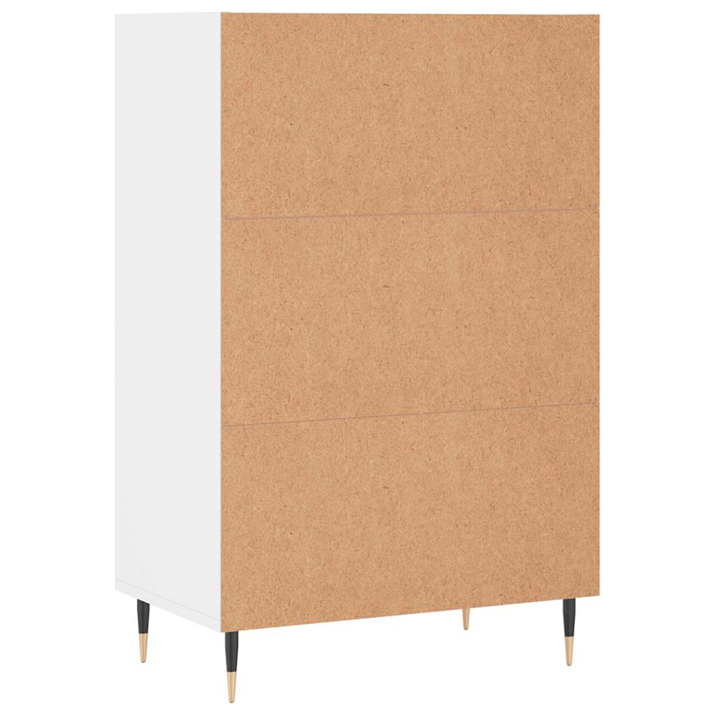 Visoka komoda bijela 57 x 35 x 90 cm od konstruiranog drva