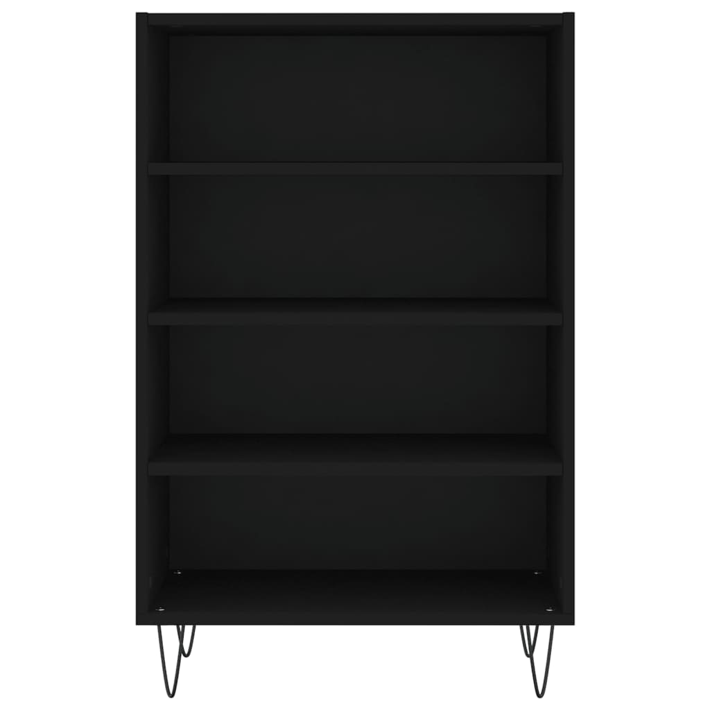 Visoka komoda crna 57 x 35 x 90 cm od konstruiranog drva