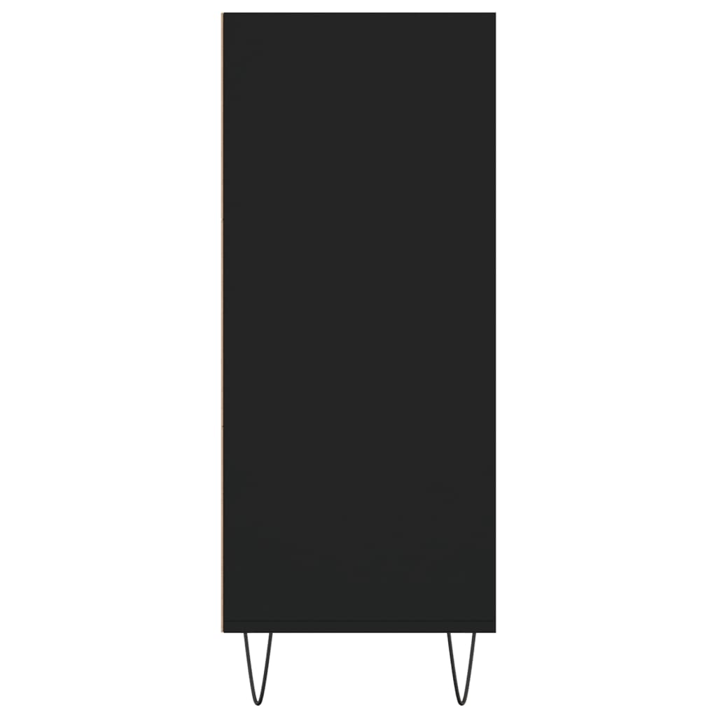 Visoka komoda crna 57 x 35 x 90 cm od konstruiranog drva