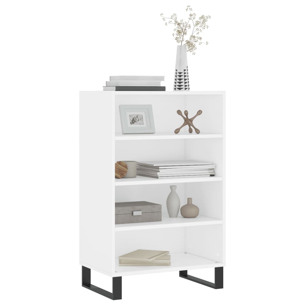 Visoka komoda bijela 57 x 35 x 90 cm od konstruiranog drva