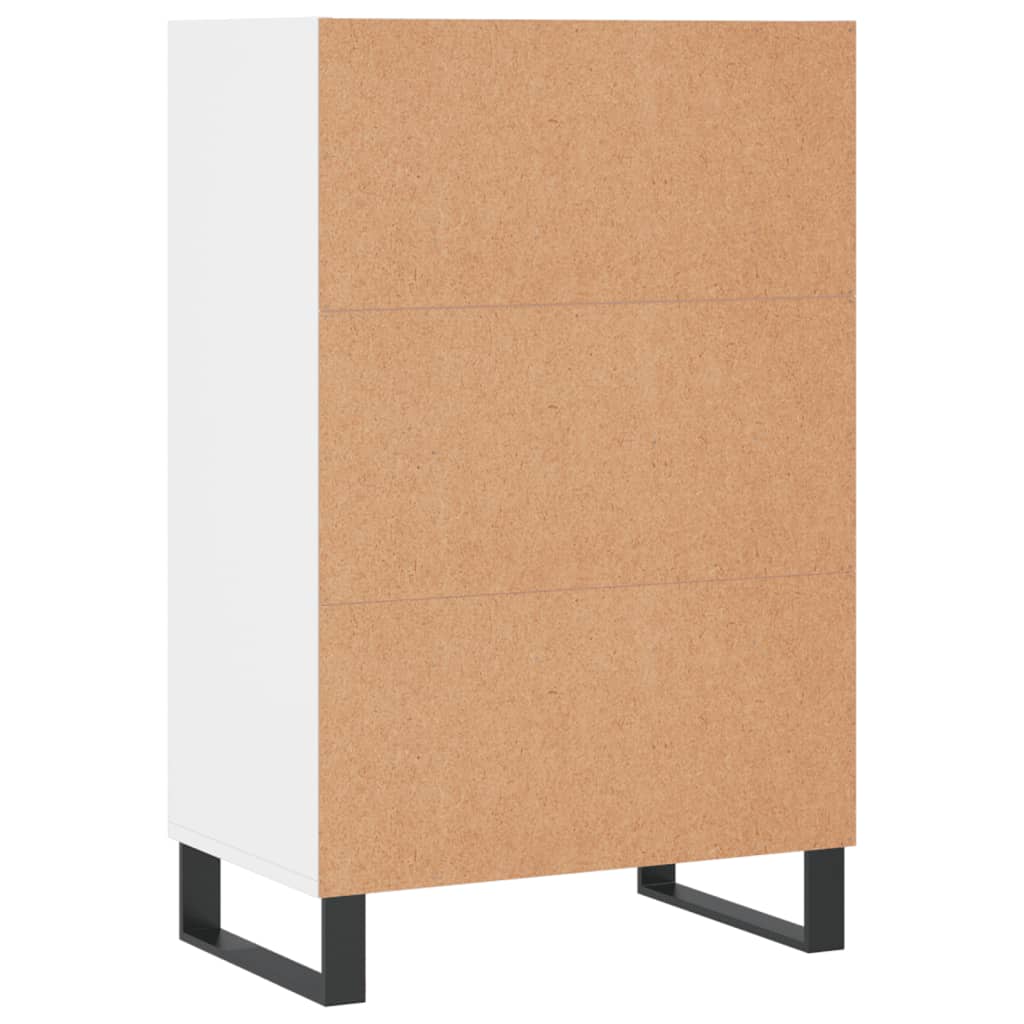 Visoka komoda bijela 57 x 35 x 90 cm od konstruiranog drva