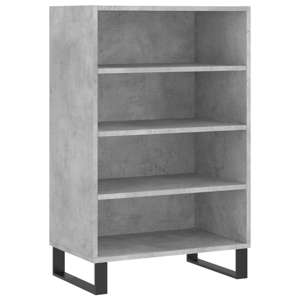 Visoka komoda siva boja betona 57x35x90 cm konstruirano drvo