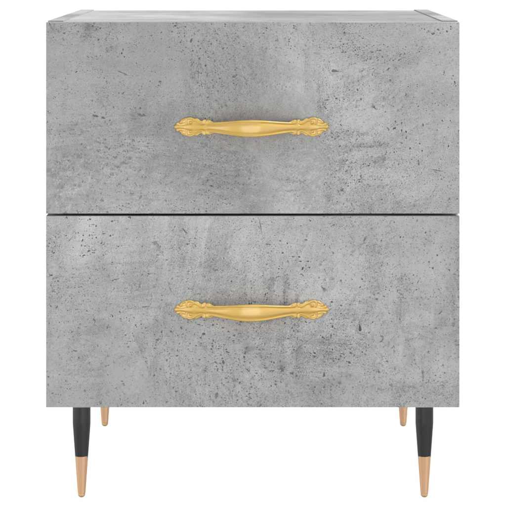Noćni ormarići 2 kom boja betona 40x35x47,5cm konstruirano drvo