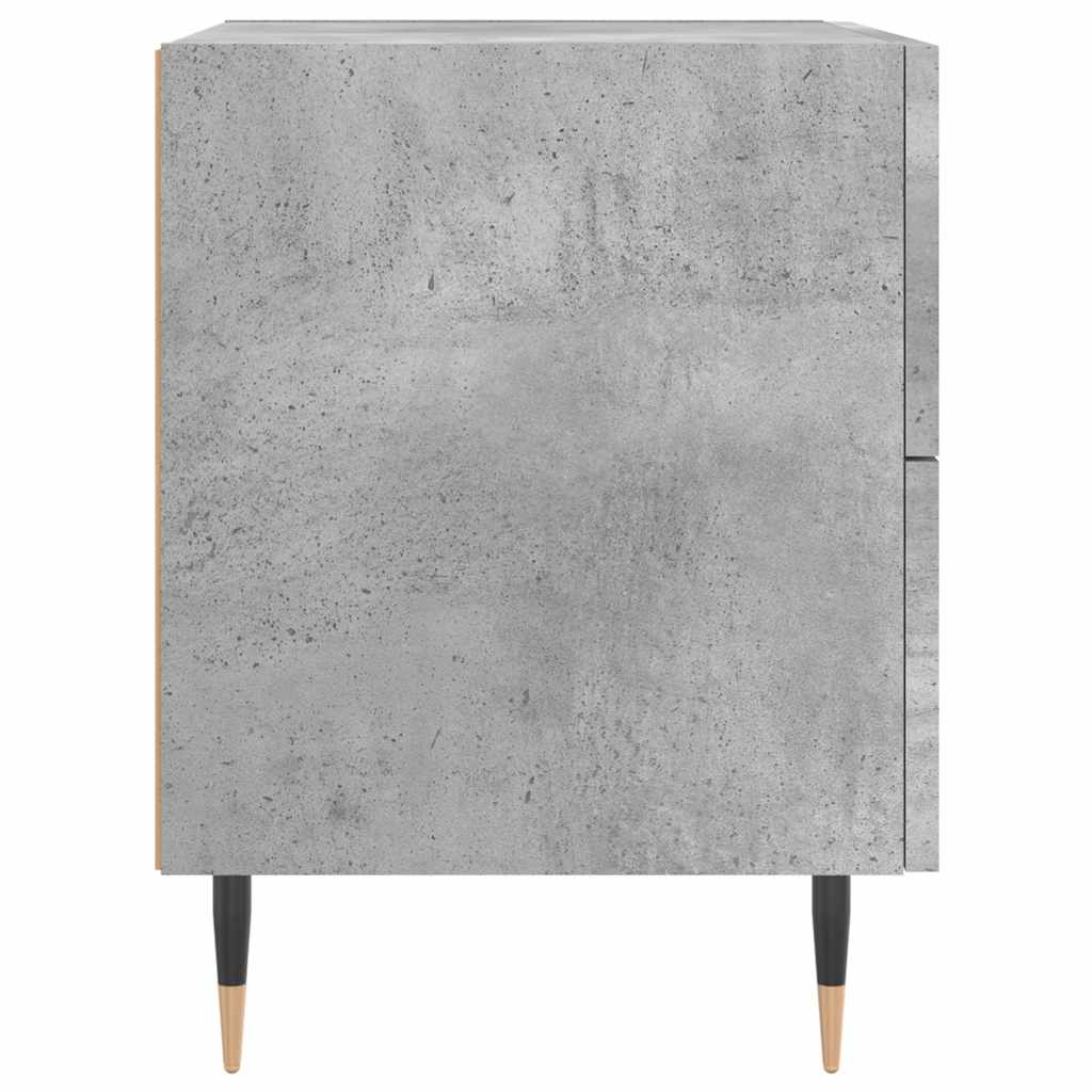Noćni ormarići 2 kom boja betona 40x35x47,5cm konstruirano drvo