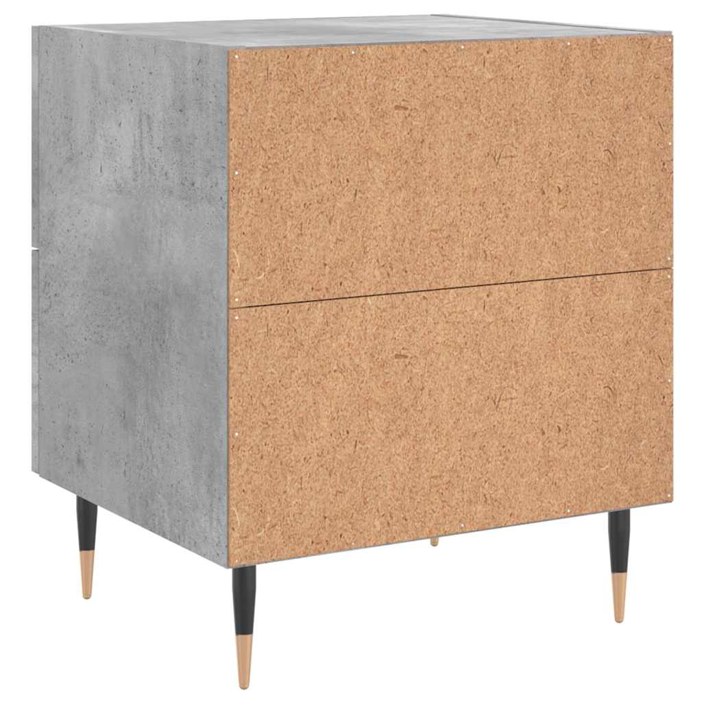 Noćni ormarići 2 kom boja betona 40x35x47,5cm konstruirano drvo