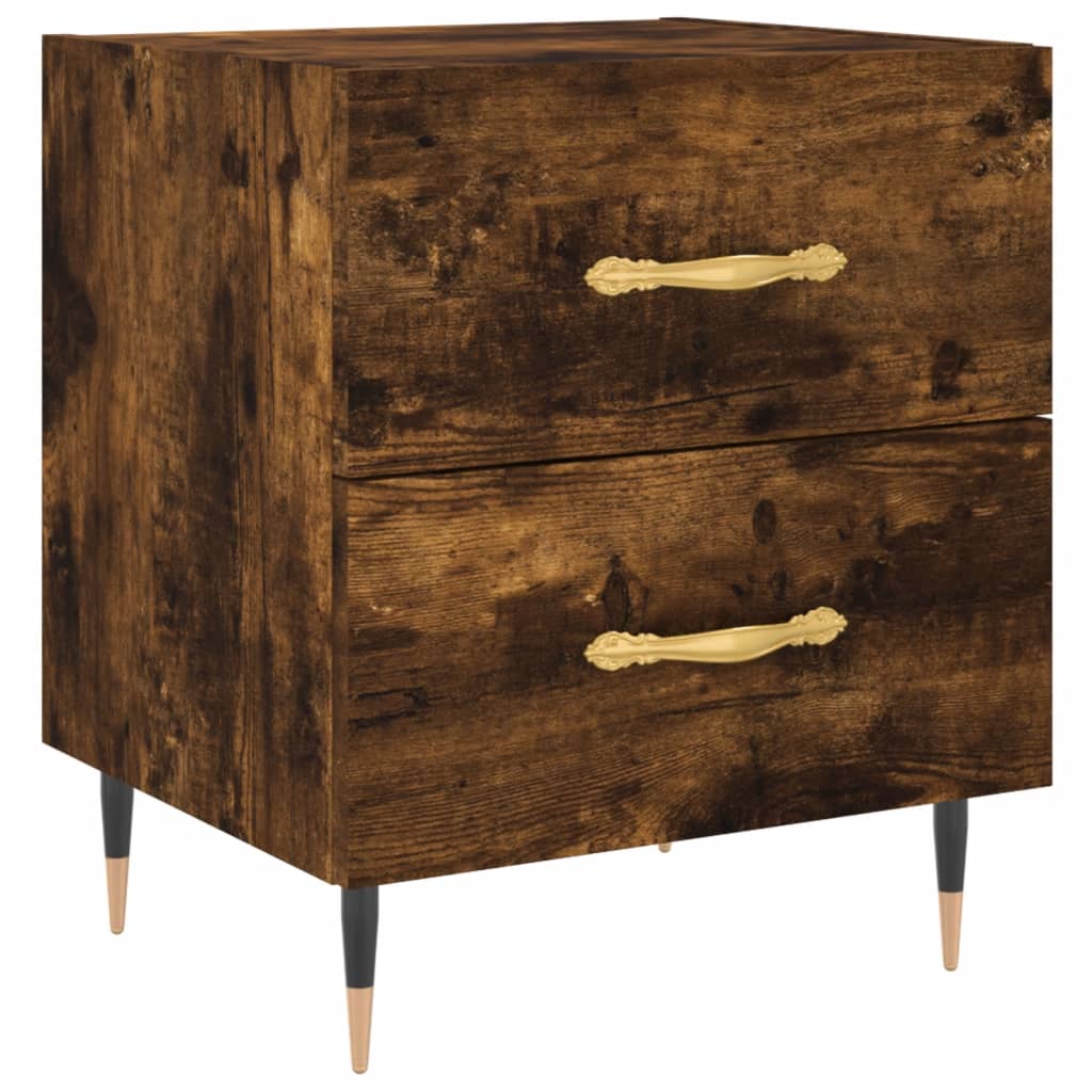 Noćni ormarići 2 kom boja hrasta 40x35x47,5cm konstruirano drvo