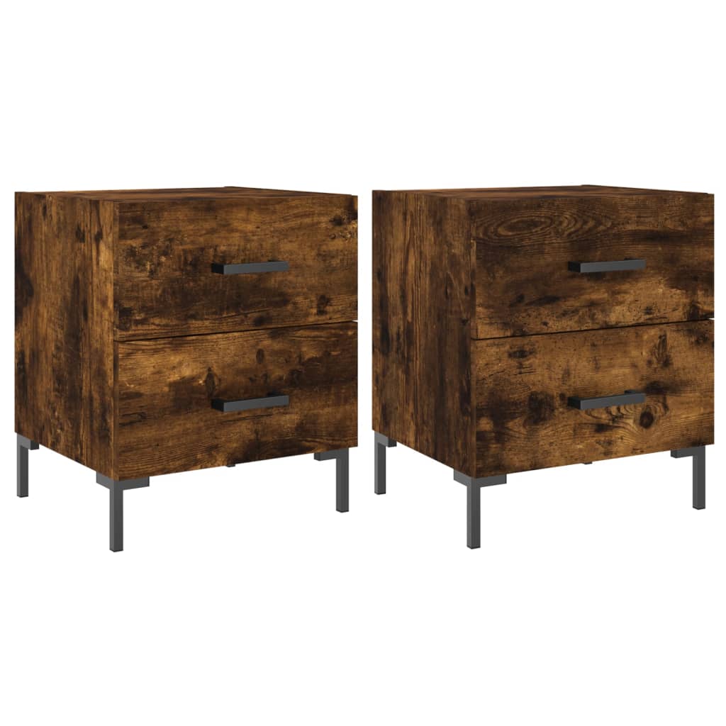 Noćni ormarići 2 kom boja hrasta 40x35x47,5cm konstruirano drvo