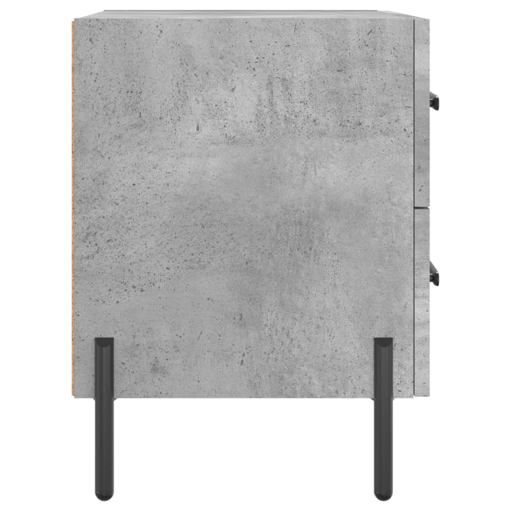 Noćni ormarići 2 kom boja betona 40x35x47,5cm konstruirano drvo