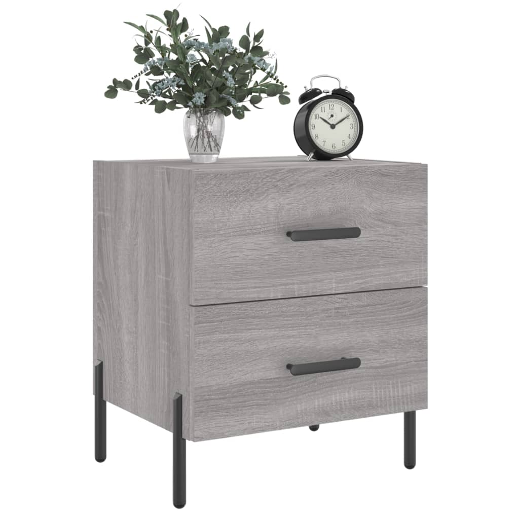 Noćni ormarići 2 kom boja hrasta 40x35x47,5cm konstruirano drvo