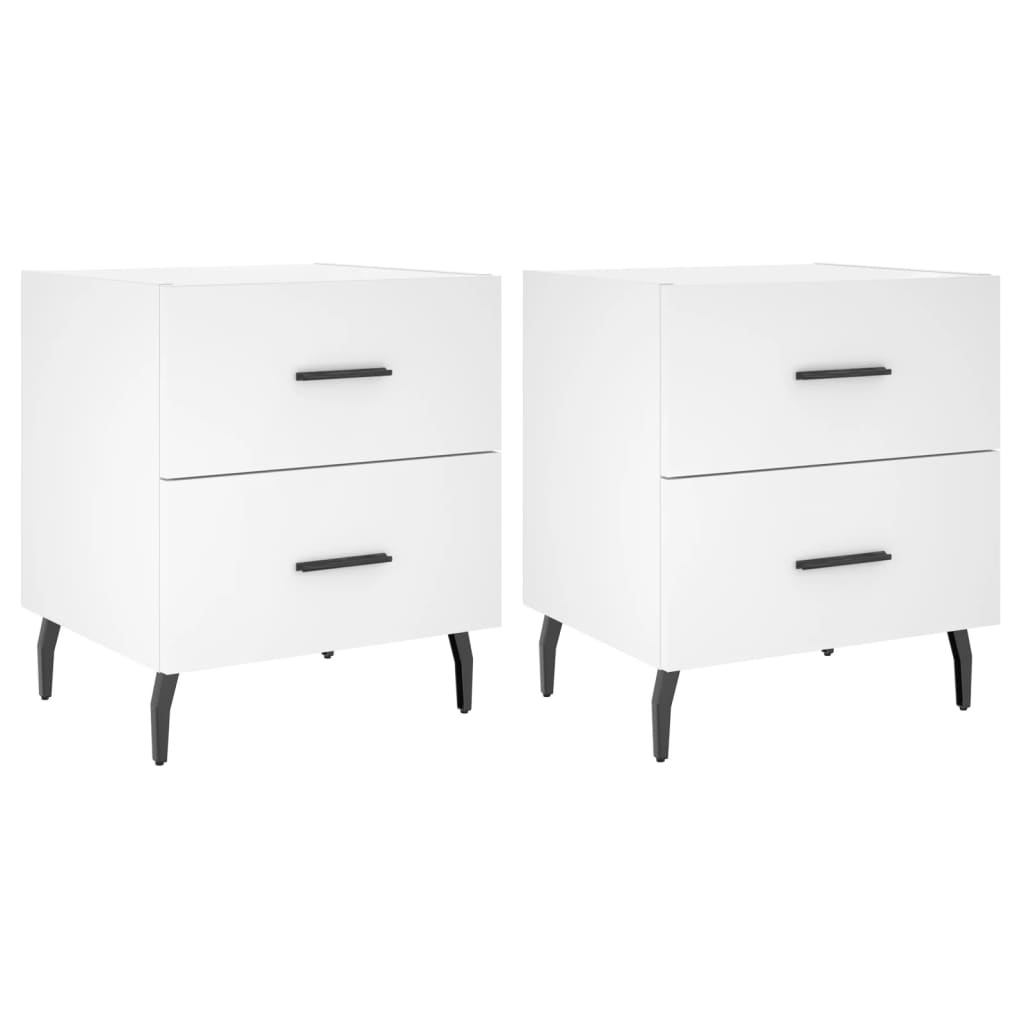 Noćni ormarići 2 kom bijeli 40x35x47,5 cm od konstruiranog drva