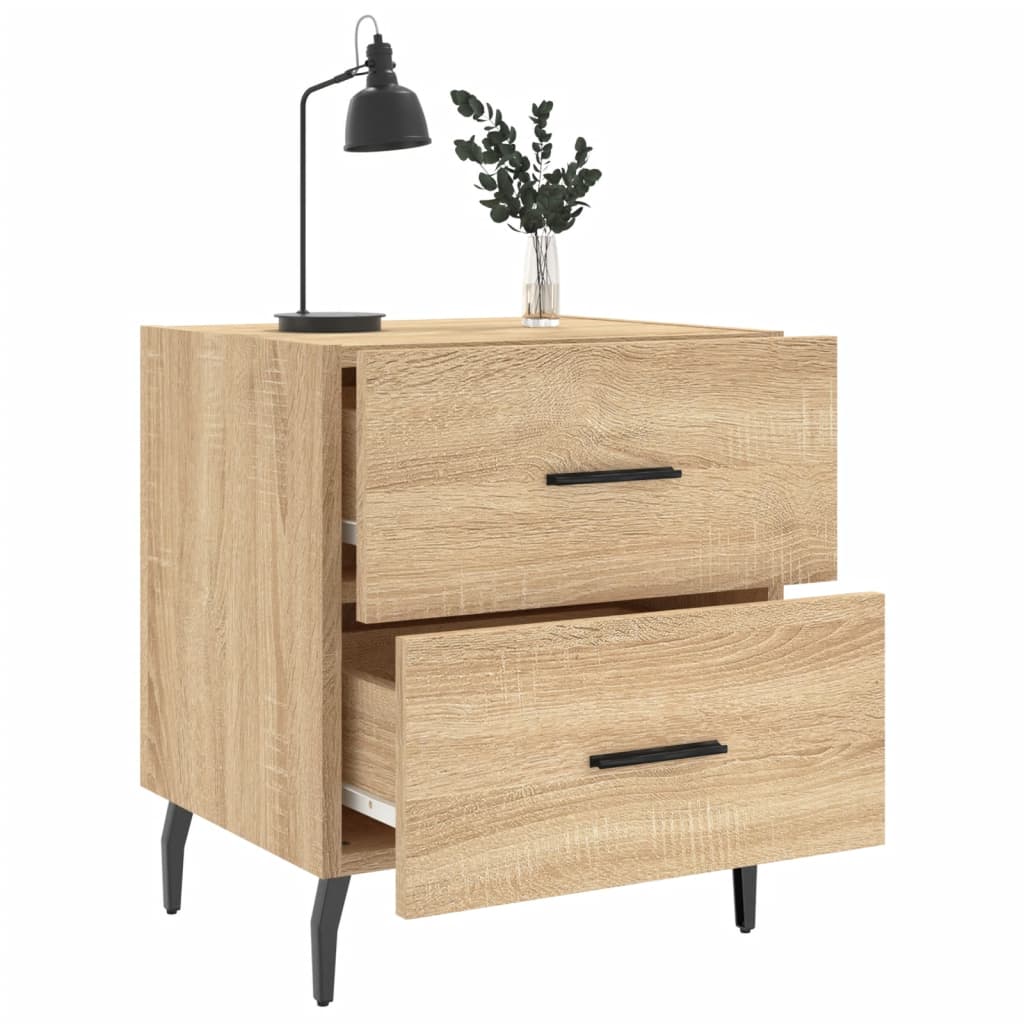 Noćni ormarići 2 kom boja hrasta 40x35x47,5cm konstruirano drvo