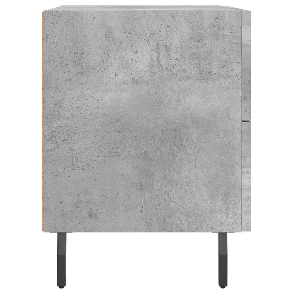 Noćni ormarići 2 kom boja betona 40x35x47,5cm konstruirano drvo