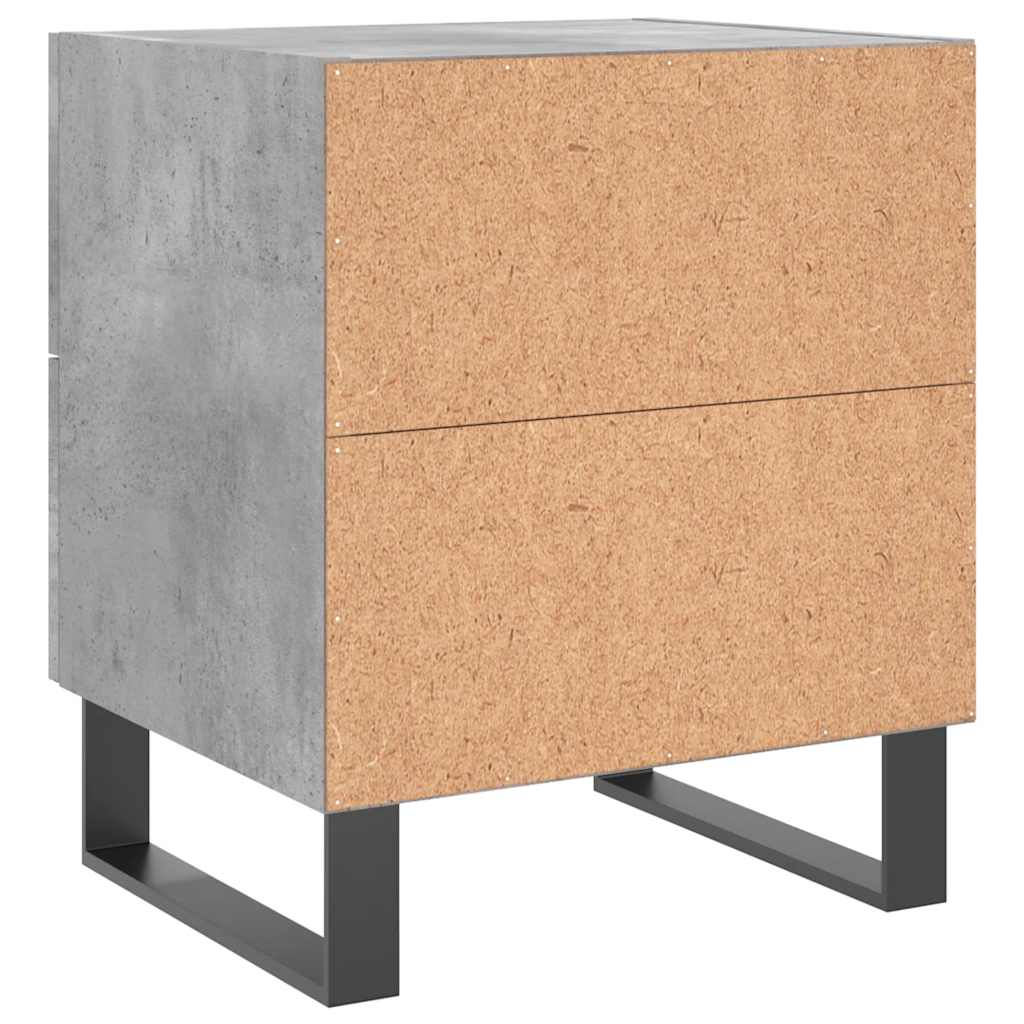 Noćni ormarići 2 kom boja betona 40x35x47,5cm konstruirano drvo