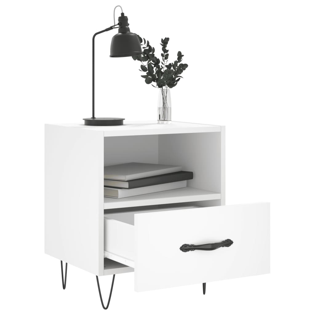 Noćni ormarići 2 kom bijeli 40x35x47,5 cm od konstruiranog drva