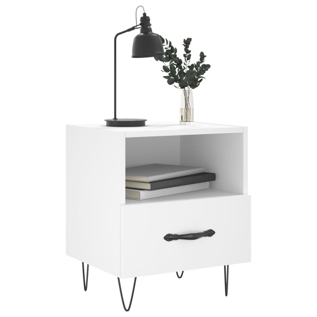 Noćni ormarići 2 kom bijeli 40x35x47,5 cm od konstruiranog drva