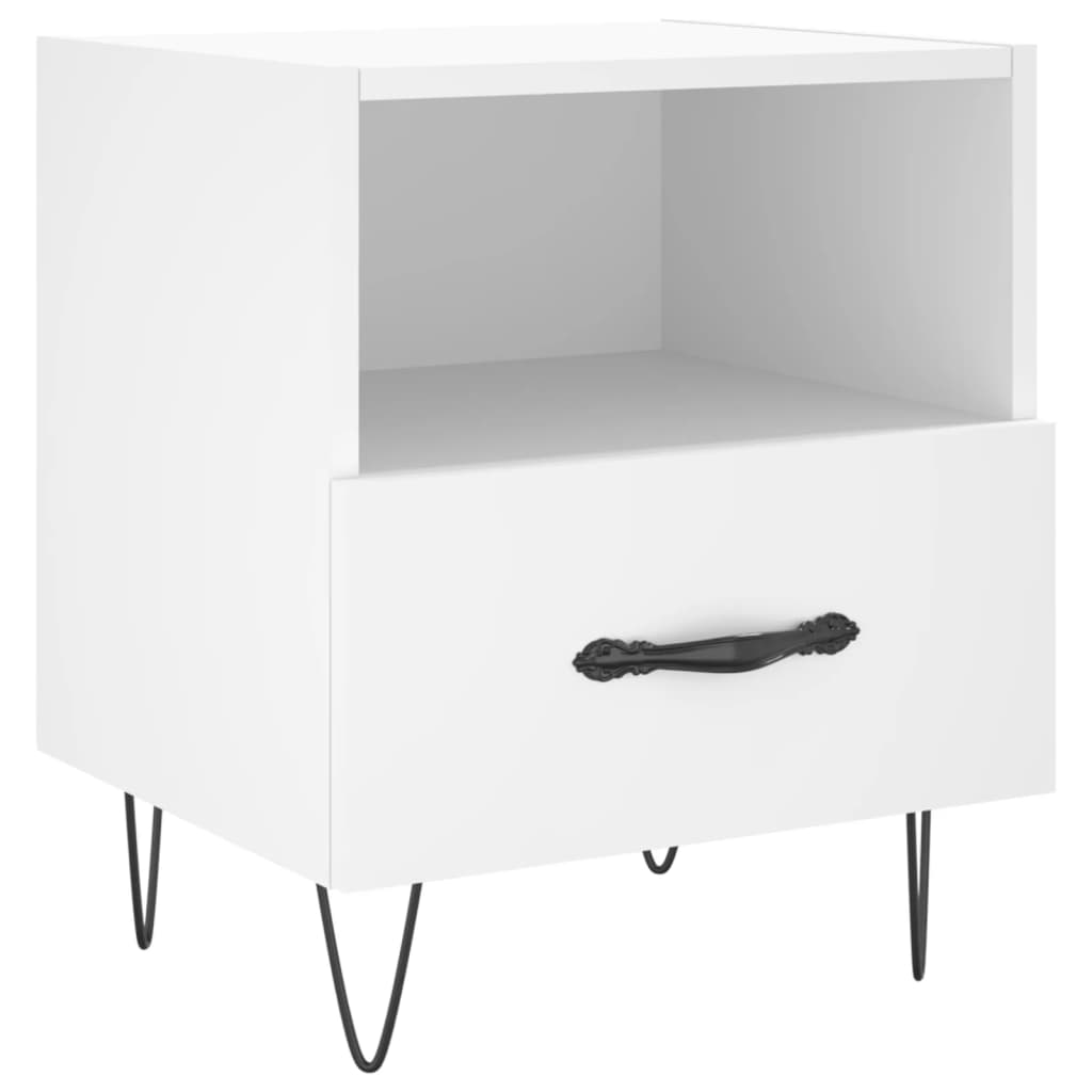 Noćni ormarići 2 kom bijeli 40x35x47,5 cm od konstruiranog drva