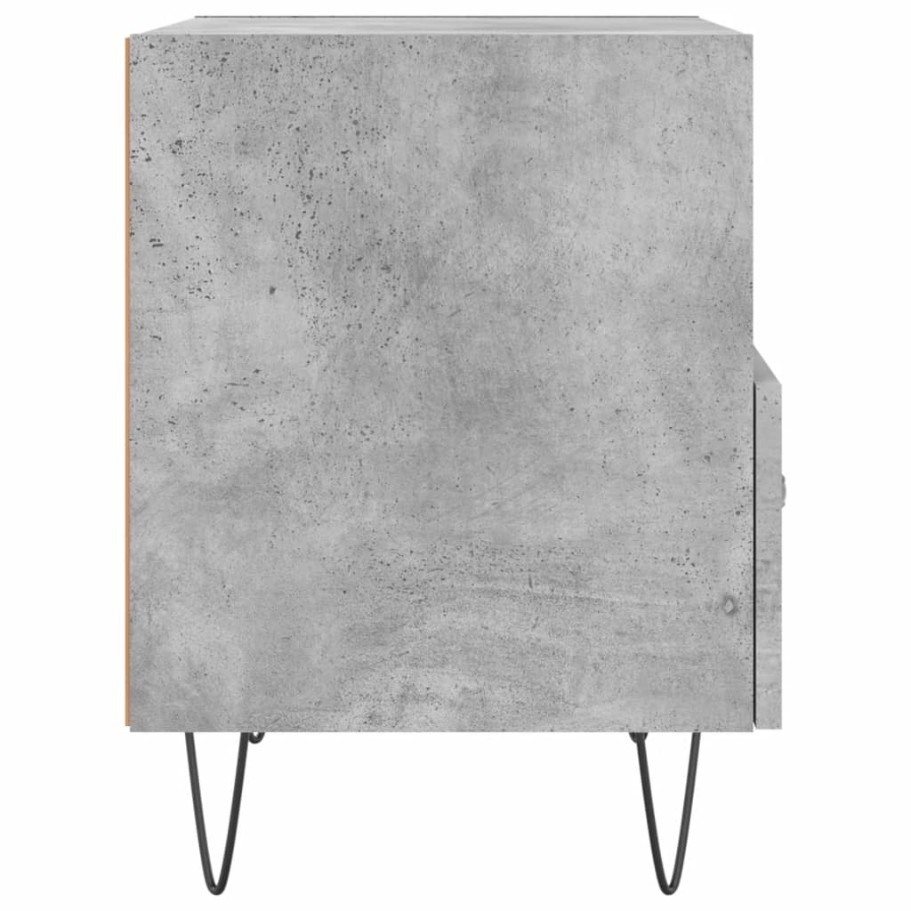 Noćni ormarići 2 kom boja betona 40x35x47,5cm konstruirano drvo