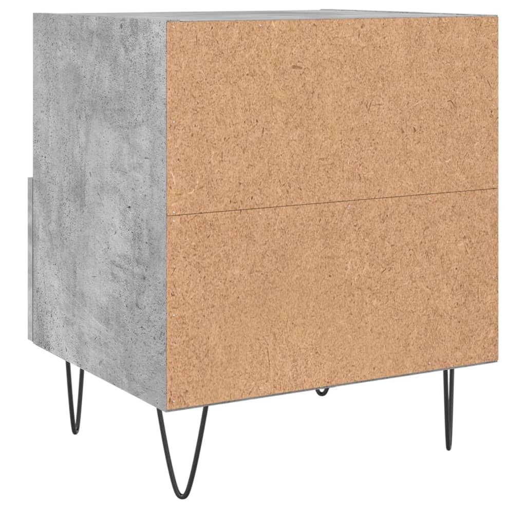 Noćni ormarići 2 kom boja betona 40x35x47,5cm konstruirano drvo