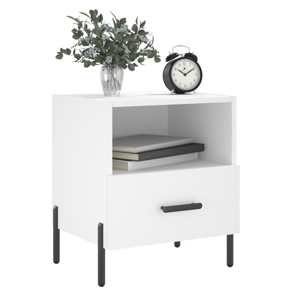 Noćni ormarići 2 kom bijeli 40x35x47,5 cm od konstruiranog drva
