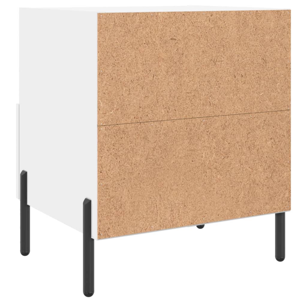 Noćni ormarići 2 kom bijeli 40x35x47,5 cm od konstruiranog drva