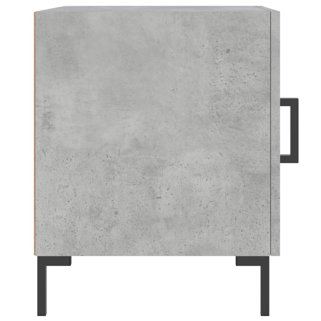 Noćni ormarići 2 kom boja betona 40x40x50 cm konstruirano drvo
