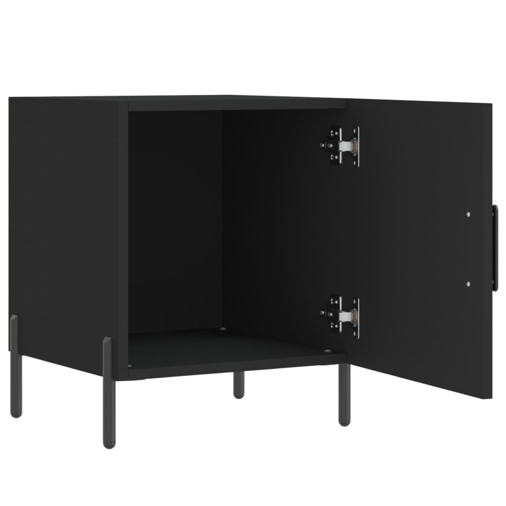Noćni ormarići 2 kom crni 40 x 40 x 50 cm od konstruiranog drva