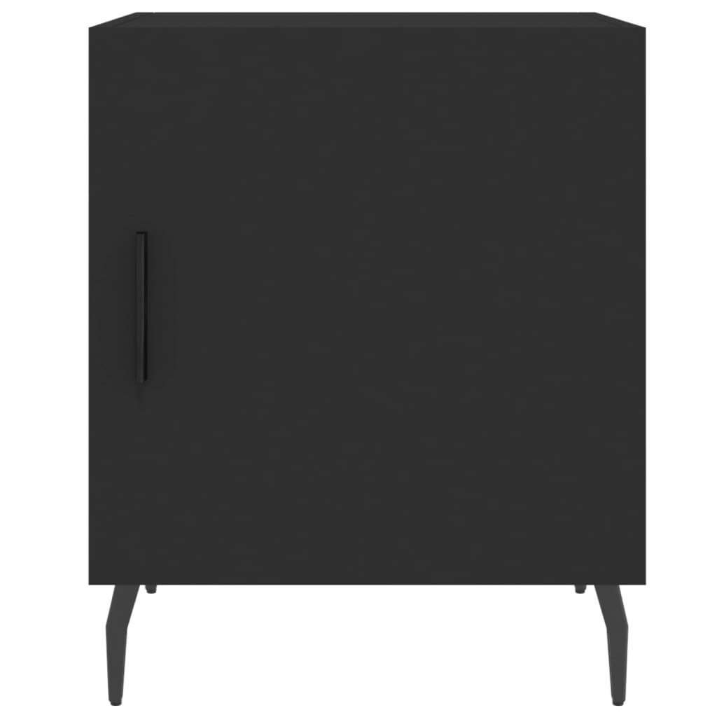 Noćni ormarići 2 kom crni 40 x 40 x 50 cm od konstruiranog drva