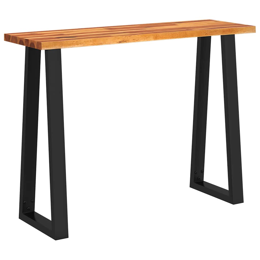 Konzolni stol sa živim rubom 110x35x80 cm masivno drvo bagrema