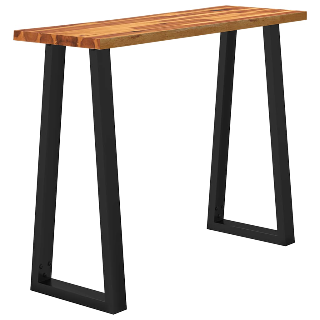 Konzolni stol sa živim rubom 110x35x80 cm masivno drvo bagrema