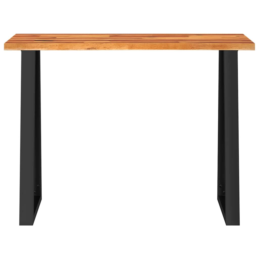 Konzolni stol sa živim rubom 110x35x80 cm masivno drvo bagrema