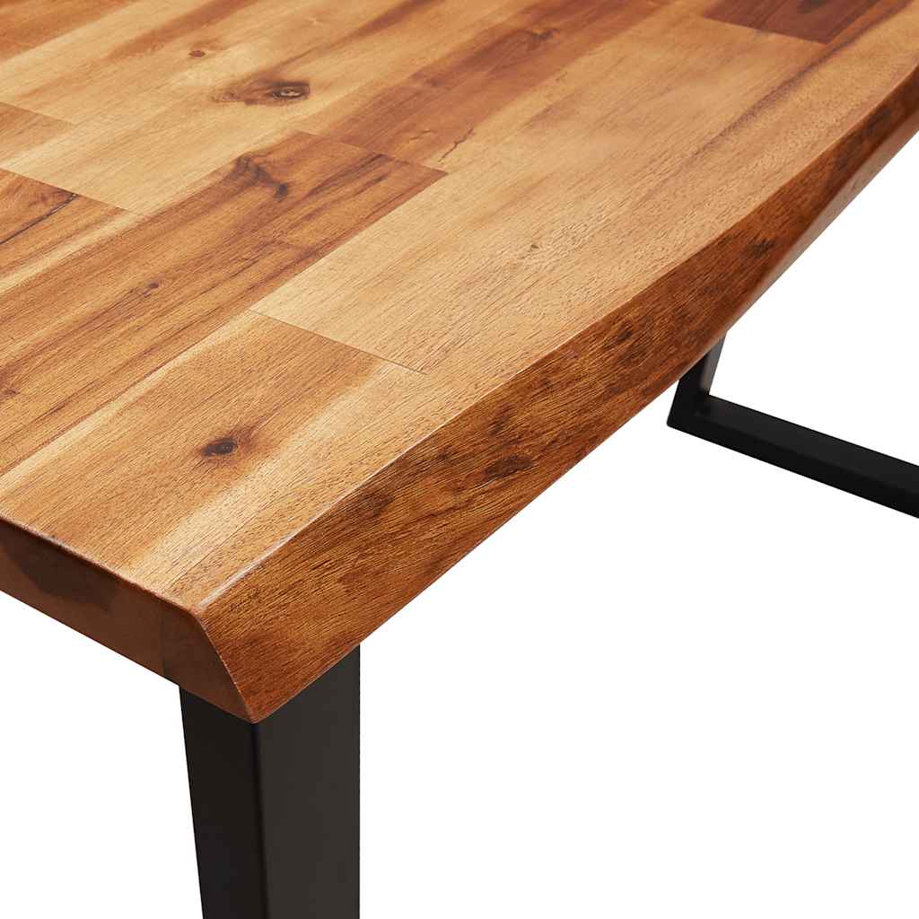 Konzolni stol sa živim rubom 110x35x80 cm masivno drvo bagrema