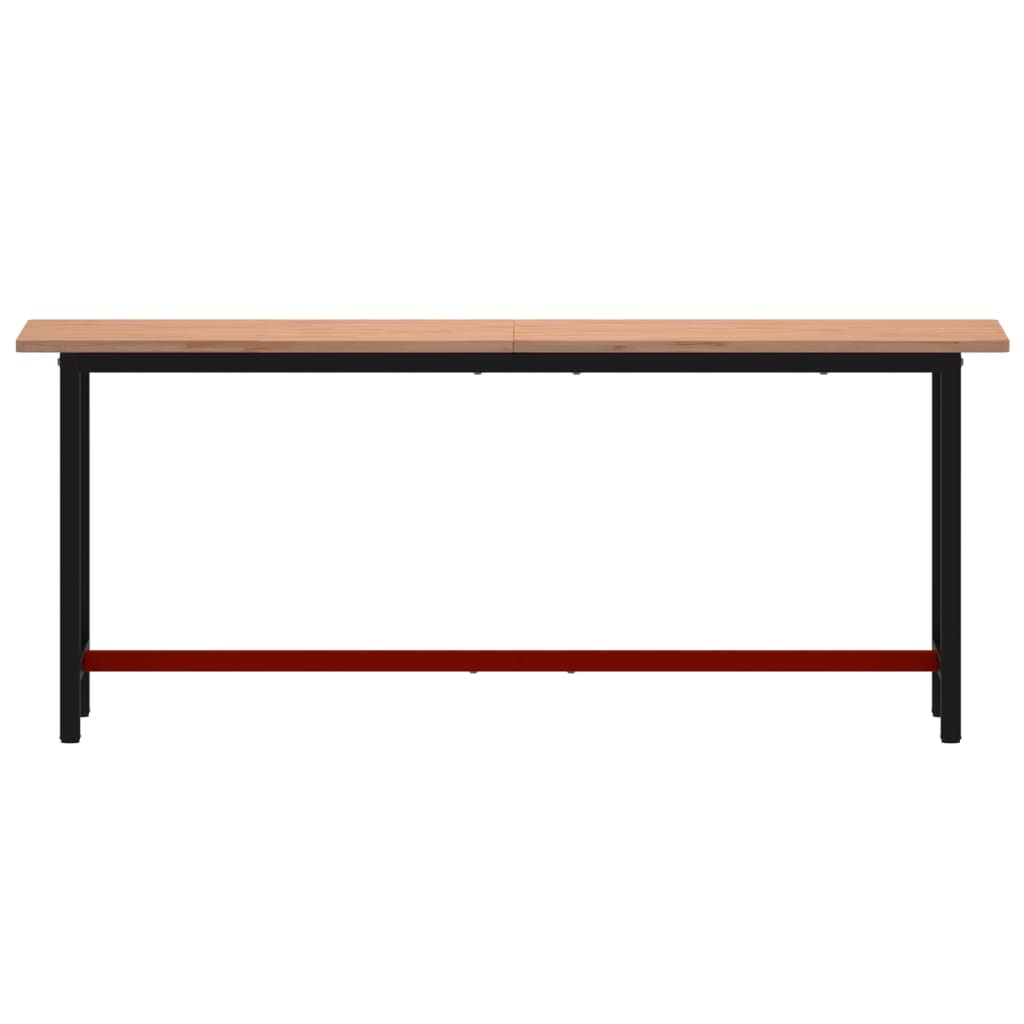 Radni stol 200x55x81,5 cm od masivne bukovine i metala