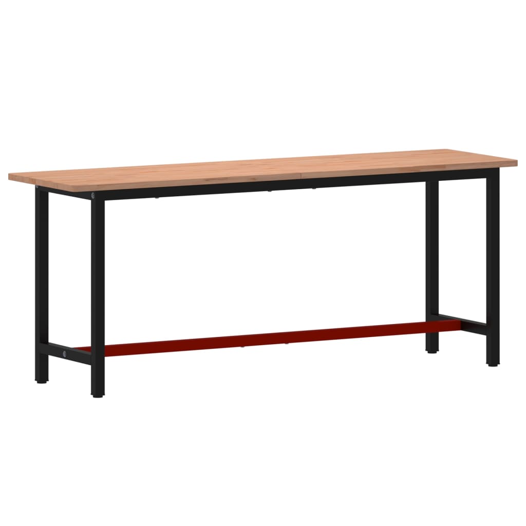 Radni stol 200x55x81,5 cm od masivne bukovine i metala