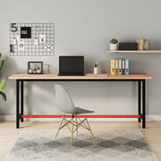 Radni stol 200x55x81,5 cm od masivne bukovine i metala
