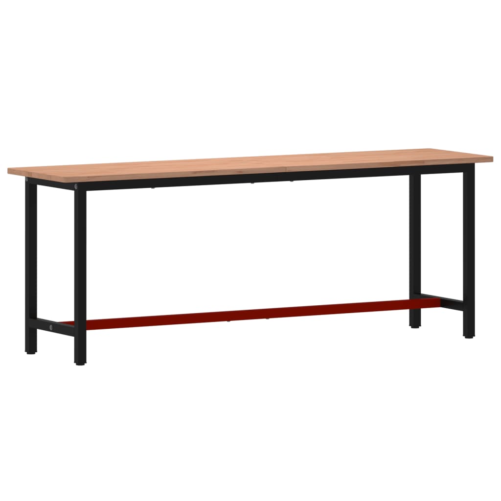 Radni stol 220x55x81,5 cm od masivne bukovine i metala