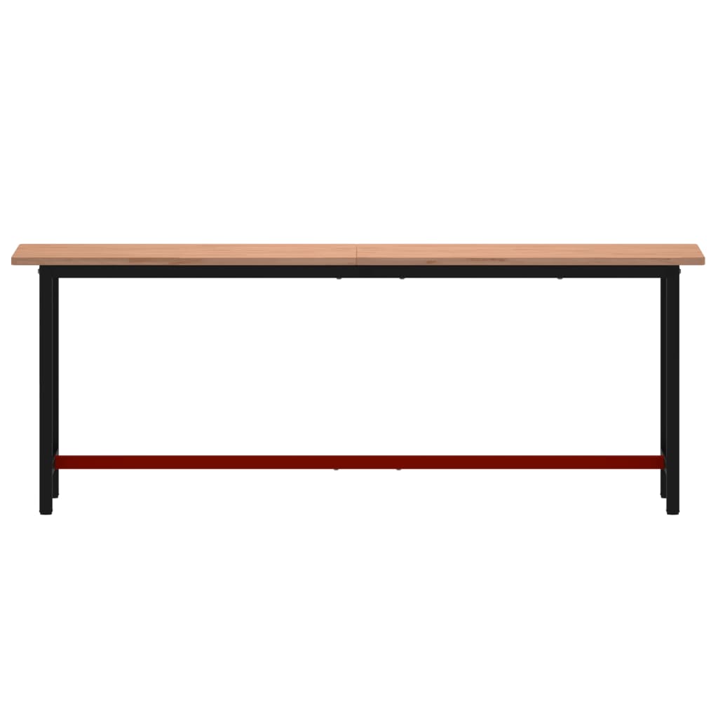 Radni stol 220x55x81,5 cm od masivne bukovine i metala