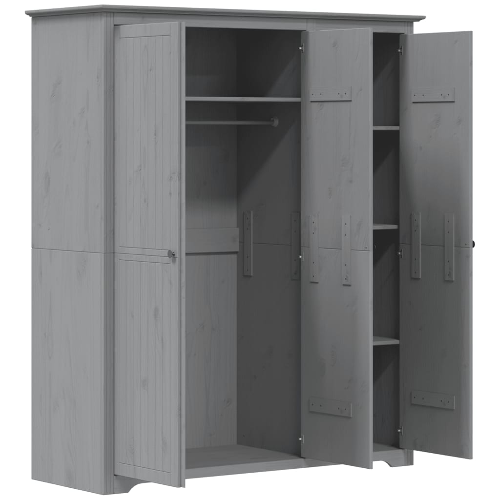 Ormar BODO sivi 146 x 53,5 x 173 cm od masivne borovine