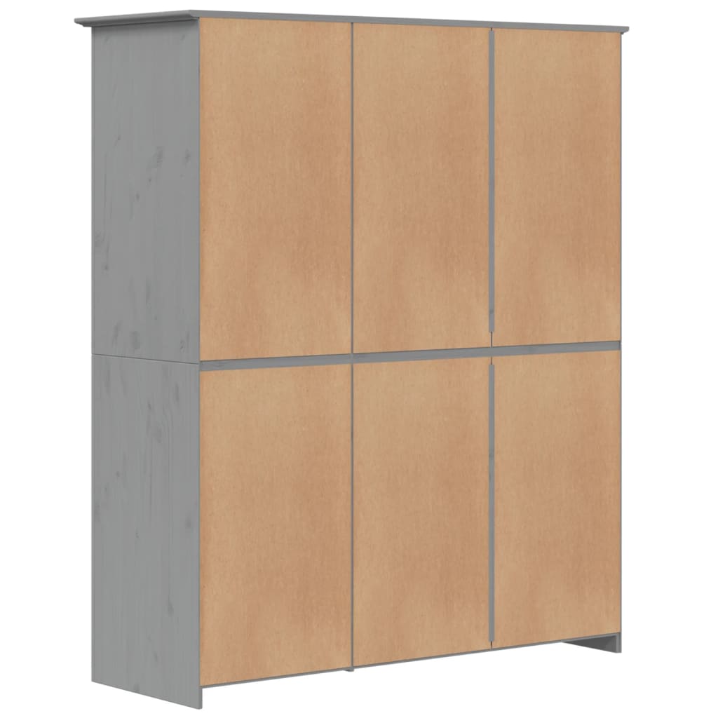 Ormar BODO sivi 146 x 53,5 x 173 cm od masivne borovine