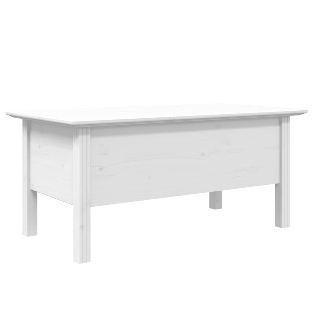 Stolić za kavu BODO bijeli 100 x 55 x 46 cm od masivne borovine