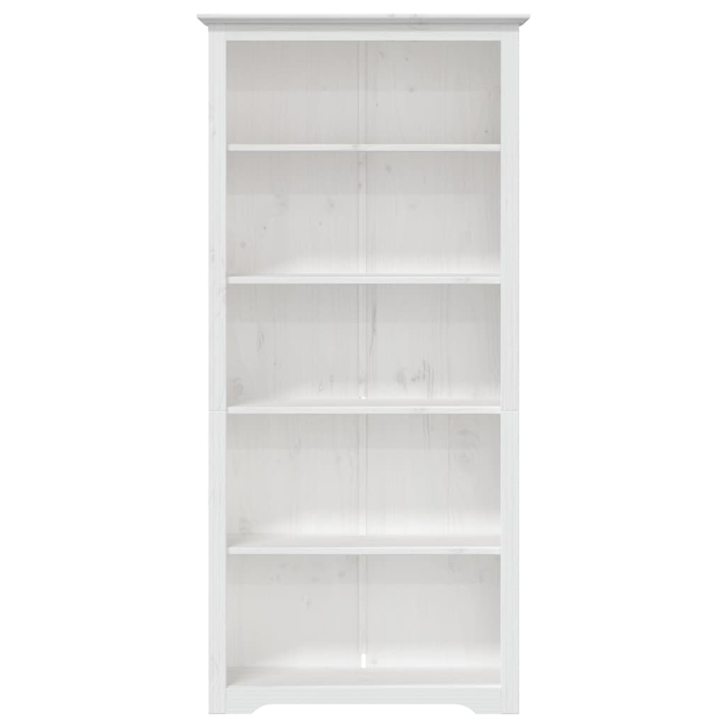 Regal za knjige BODO bijeli 82x40x173 cm od masivne borovine