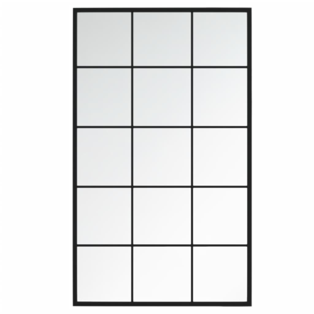 Zidna ogledala 3 kom crna 100x60 cm metalna