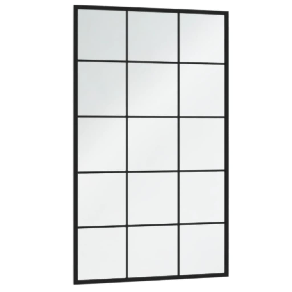 Zidna ogledala 4 kom crna 100x60 cm metalna