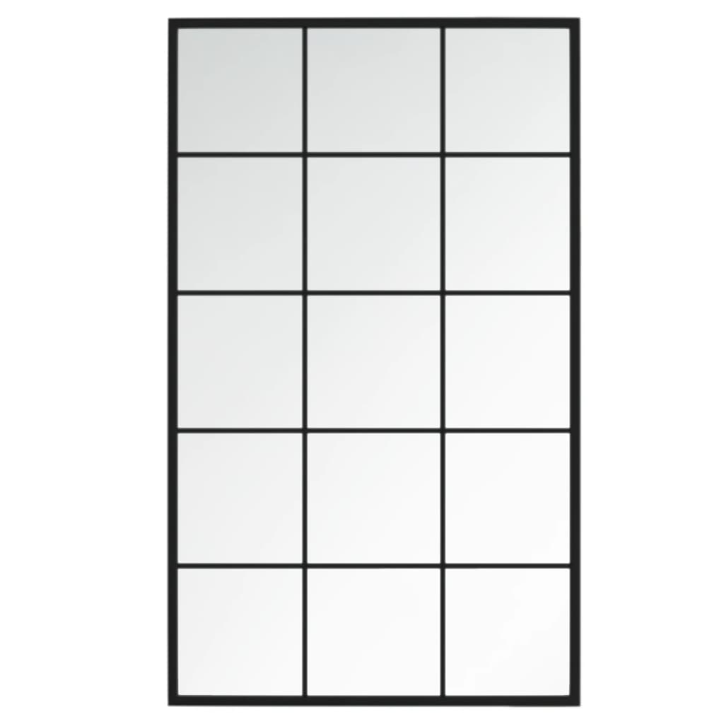 Zidna ogledala 4 kom crna 100x60 cm metalna