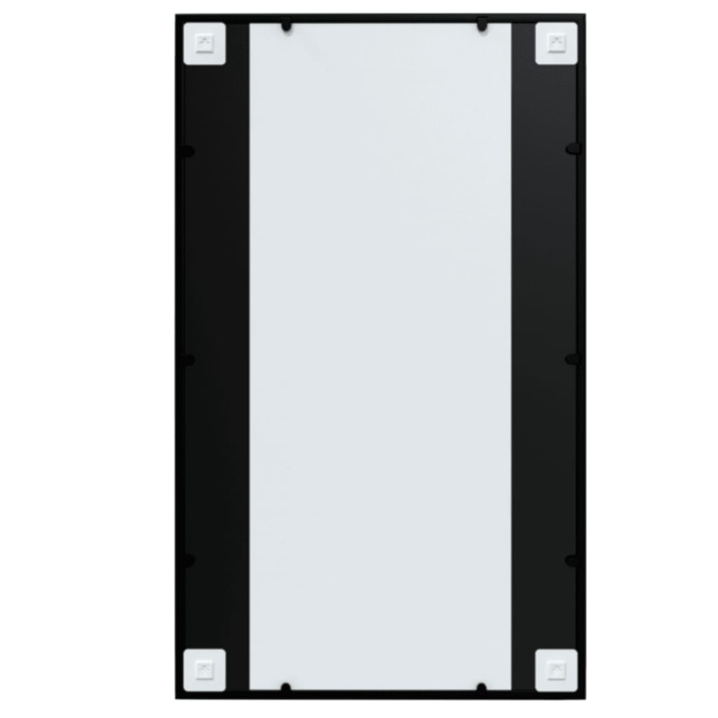 Zidna ogledala 4 kom crna 100x60 cm metalna