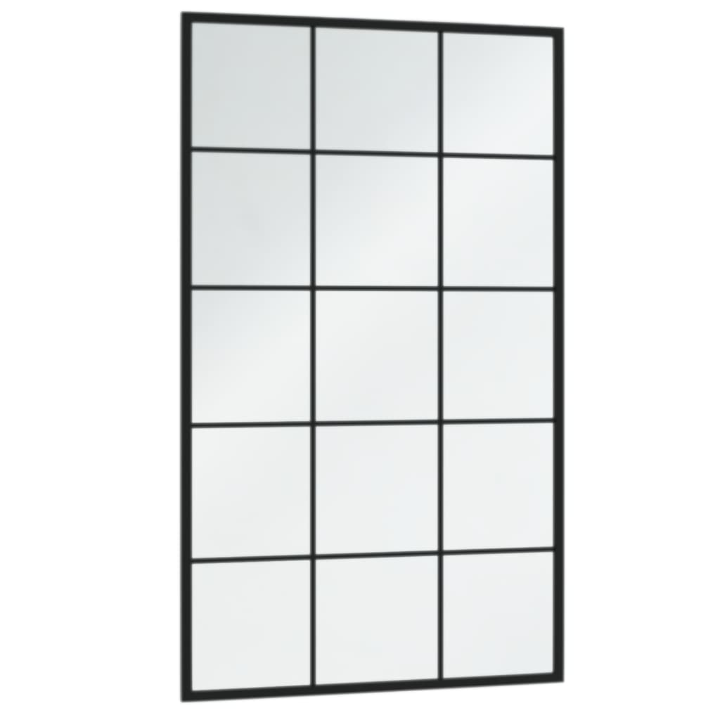 Zidna ogledala 6 kom crna 100x60 cm metalna