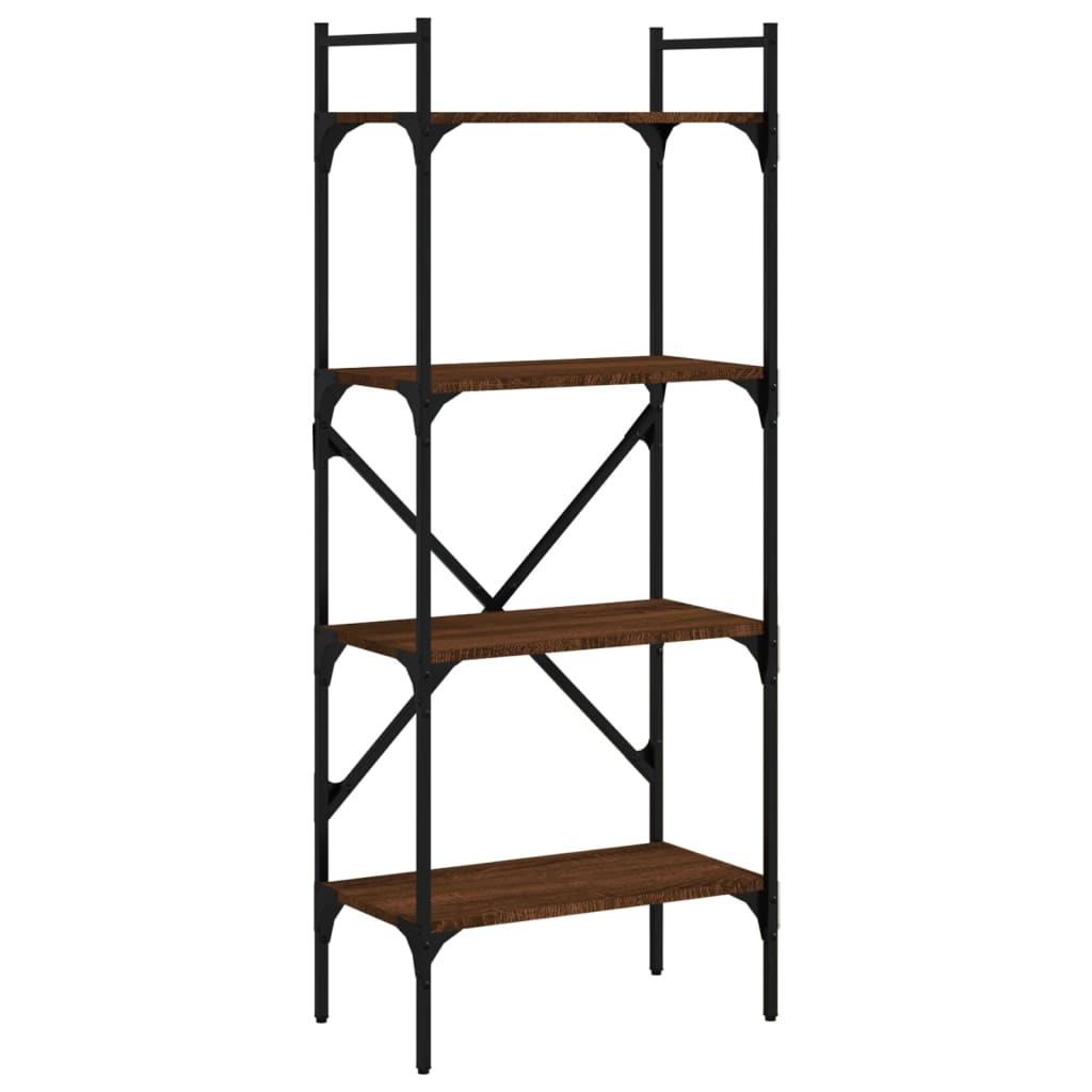 Regal za knjige 4 razine boja hrasta 56x31,5x138,5 cm drveni Smeđa