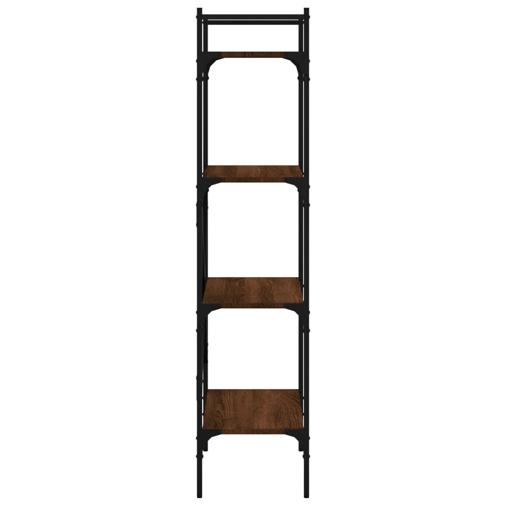 Regal za knjige 4 razine boja hrasta 56x31,5x138,5 cm drveni Smeđa