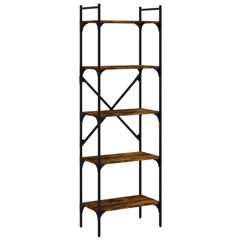 Regal za knjige 5 razina boja hrasta 56 x 31,5 x 174 cm drveni