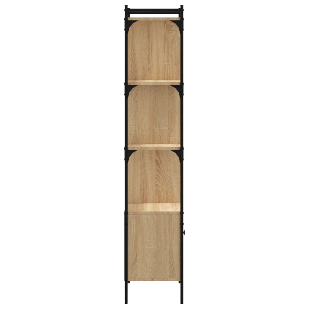 Regal za knjige s vratima boja hrasta 44,5x30x154,5 cm drveni