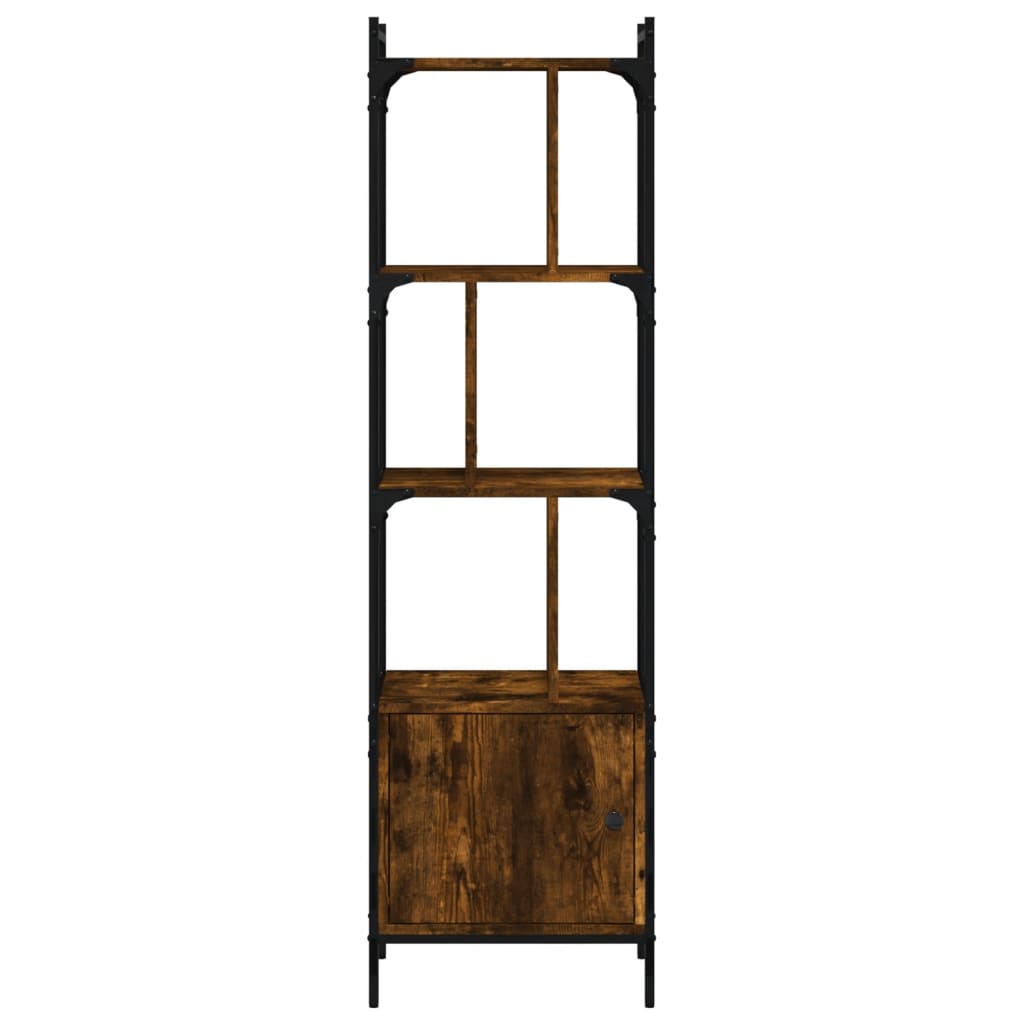 Regal za knjige s vratima boja hrasta 44,5x30x154,5 cm drveni